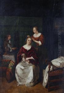 Figures In An Interior by Jan Steen