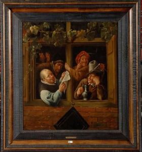 Rhetoriciens A Une Fenetre by Jan Steen