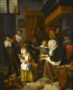 The Feast Of St Nicholas by Jan Steen