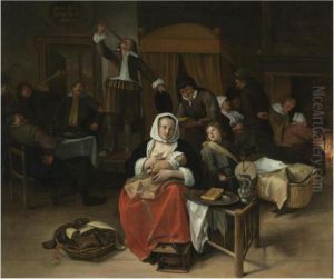 The Prince's Birthday (prinsjedag, 14th November) by Jan Steen