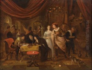 Der Kontrakt. by Jan Steen