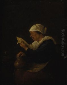 Portrait Of A Woman Reading by Jan Steen