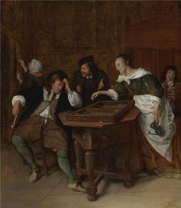 The Tric-trac Players by Jan Steen