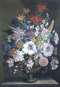 Still life with flowers by J.A. Simson
