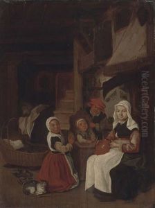 A Peasant Family In An Interior by Jan Steen
