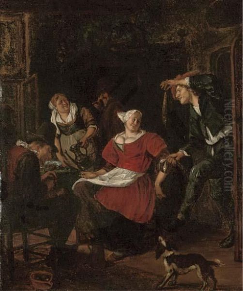 Peasants Merrymaking In An Interior - view 1