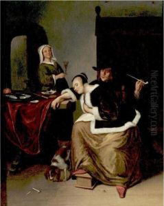Woman Asleep At A Table by Jan Steen