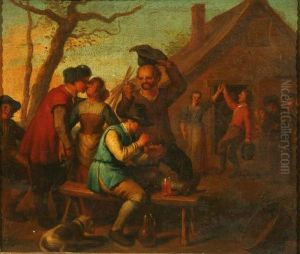 Figures Carousing by Jan Steen