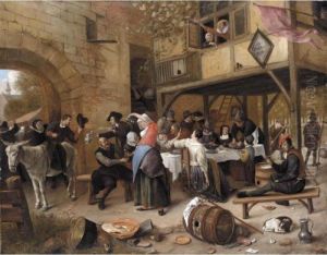 A Feast Of The Chamber Of Rhetoricians Near A Town-gate