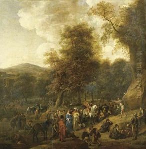 Saint John The Baptist Preaching In The Wilderness by Jan Steen