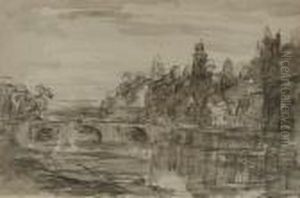 The Bridge At Bridgnorth by Philip Wilson Steer