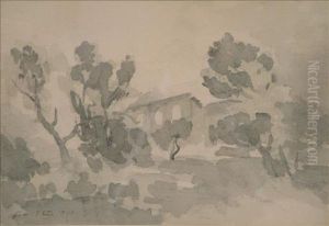 Woody Landscape Near Alum Bay by Philip Wilson Steer