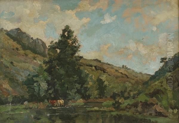 Cows In A Country Landscape - view 1