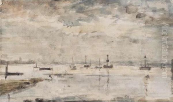Shipping In An Estuary - view 1