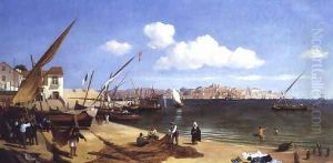 The Harbour, Lisbon by Charles Henry Seaforth