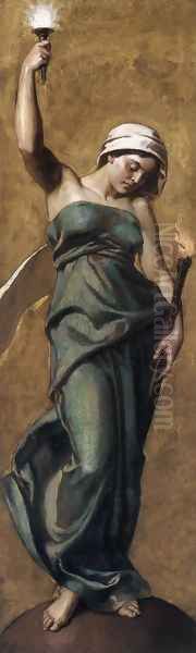 Allegorical Female Figure with Torch - view 1