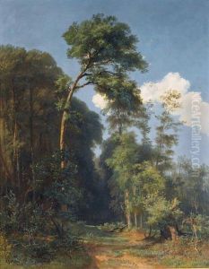 Sommerlicher Waldweg by Johann Gottfried Steffan