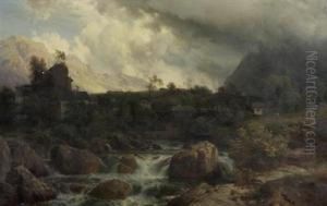 Houses At A Stream. 1874.