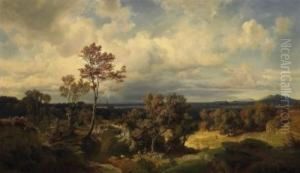 View Onto The Vast Pre-alp
Landscape In Switzerland Signed And Dated Lower Left: J. Steffan 1852
Munich by Johann Gottfried Steffan
