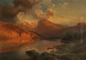Schweizer Gebirgssee by Johann Gottfried Steffan