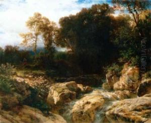 Waldlandschaft Mit Bach Waldlandschaft Mit Bach