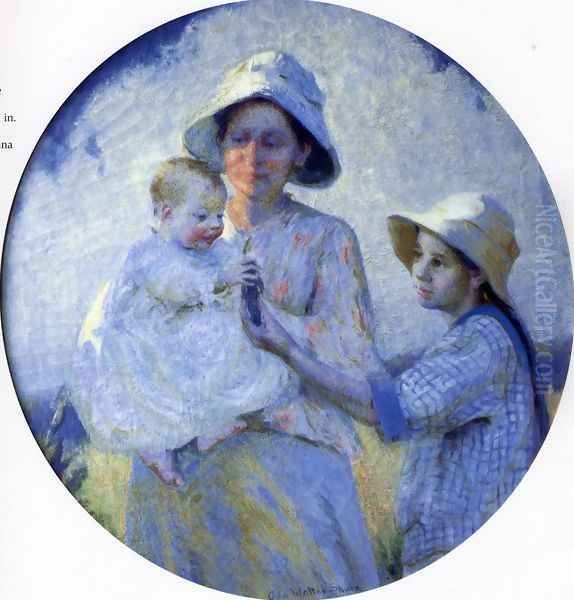 Mother and Two Children - view 1