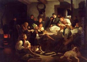Munchhausen tells his hunting tales, 1842 by Adolf Schrodter