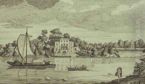 View of the Celebrated Mr. Popes House at Twickenham, c.1750 by Robert Sayer
