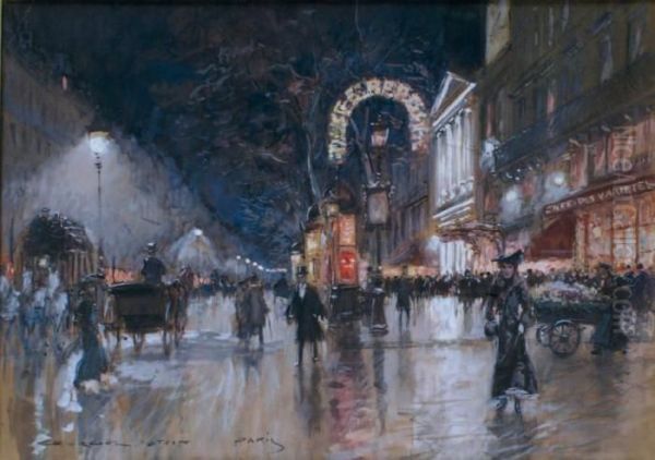 Paris, La Nuit, Les Grands Boulevards - view 1