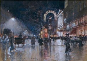 Paris, La Nuit, Les Grands Boulevards by Georges Stein