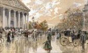 Animation Devant La Madeleine.