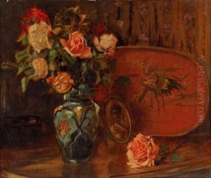 Bouquet De Roses Sur Une Table Bouquet De Roses Sur Une Table