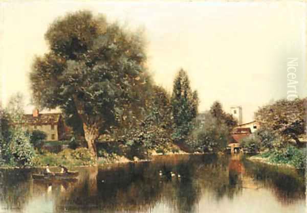Boating on a Pond - view 1