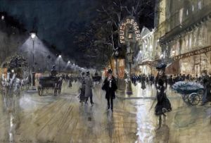 Les Grands Boulevards, Cafe Des Varietes by Georges Stein
