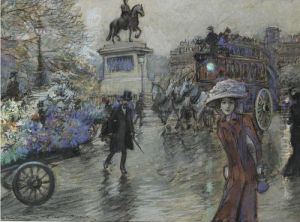 Statue Of Henri Iv On The Pont Neuf by Georges Stein