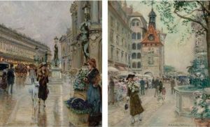 View Of Geneva And View Of Paris, A Pair View Of Geneva And View Of Paris, A Pair