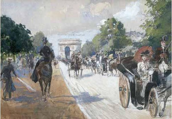 Caleches Sur L'avenue Foch - view 1