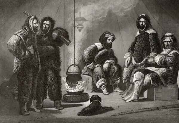 Life in the Brig, engraved by J. McGoffin, from Arctic Explorations in the Years 1853, 54, 55, Volume I, by Doctor Elisha Kent Kane 1820-57 published Philadelphia, 1856 - view 1