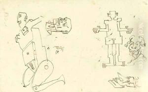 Caricatures of mechanical human bodies and heads