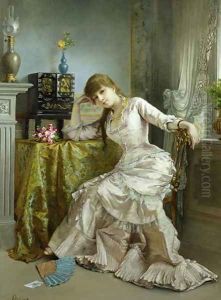 Portrait of a Young Woman by Agapit Stevens