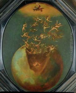 Fall of Satan and the Rebel Angels from Heaven by Jakob Isaaksz Swanenburgh