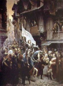 The Entrance of Joan of Arc 1412-31 into Orleans on 8th May 1429 by Jean-Jacques Scherrer