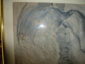 Jeune Femme Sous La Pluie by Theophile Alexandre Steinlen