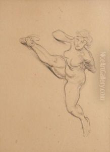 Le Grand Ecart by Theophile Alexandre Steinlen
