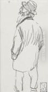 Autoportrait De Dos by Theophile Alexandre Steinlen