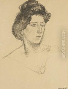 Portrait De Femme by Theophile Alexandre Steinlen