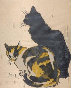 Les Deux Chats by Theophile Alexandre Steinlen