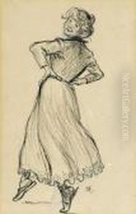 Woman Dancing by Theophile Alexandre Steinlen
