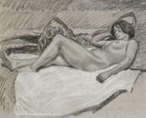 Nu Allonge by Theophile Alexandre Steinlen