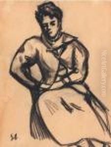 Femme Assise by Theophile Alexandre Steinlen